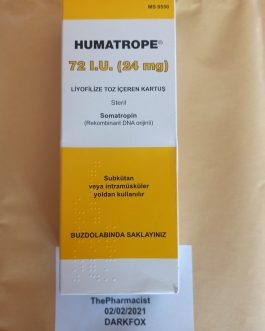 HUMATROPE LILLY 72IU HGH BY PHARMACY!!!!