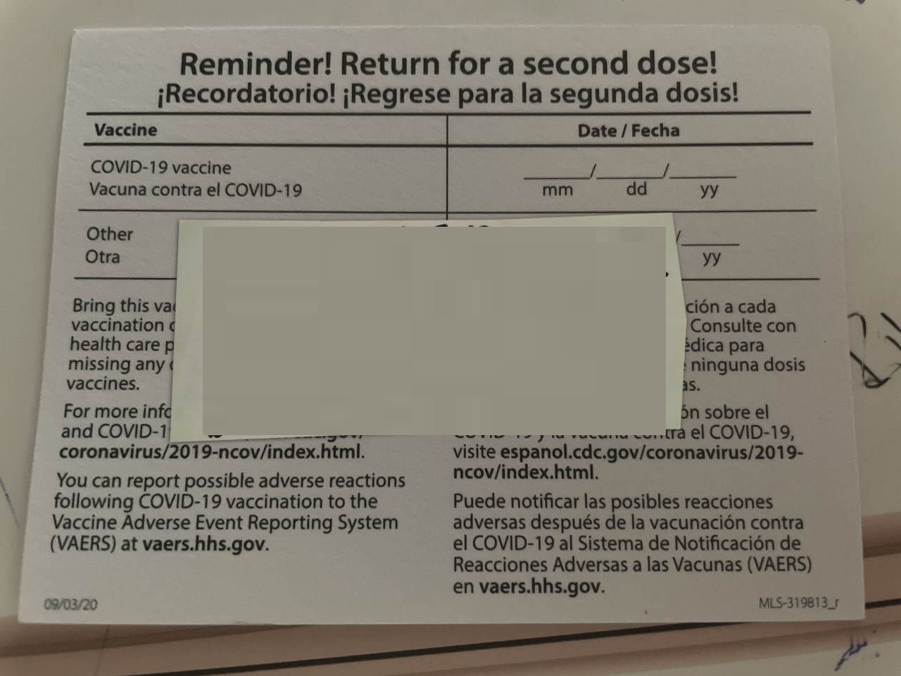 COVID-19 Vaccination Record Card for Children Ages 5 to 17!